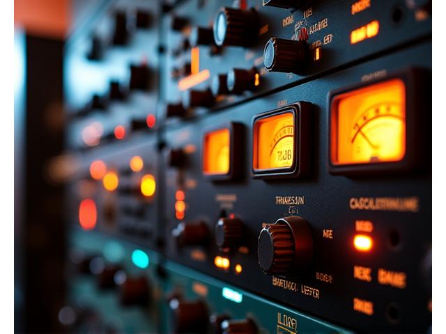 Et rack med diverse analog outboard utstyr som kompressorer og equalizere